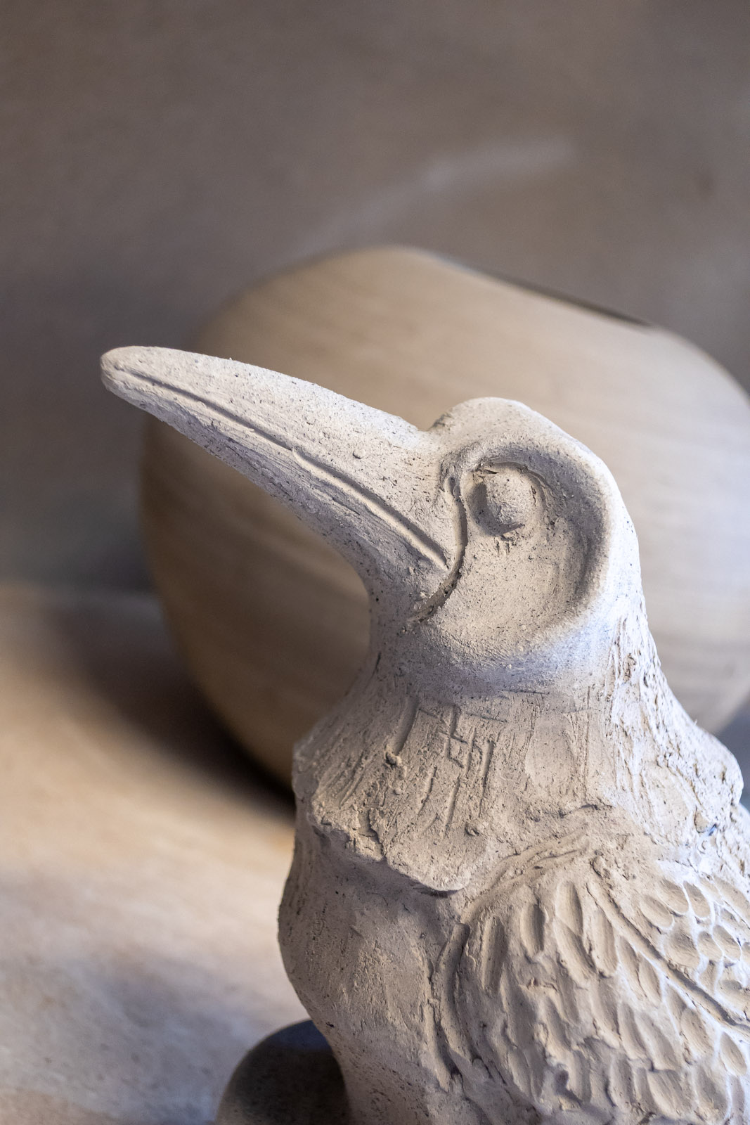 Råka keramik i verkstan.