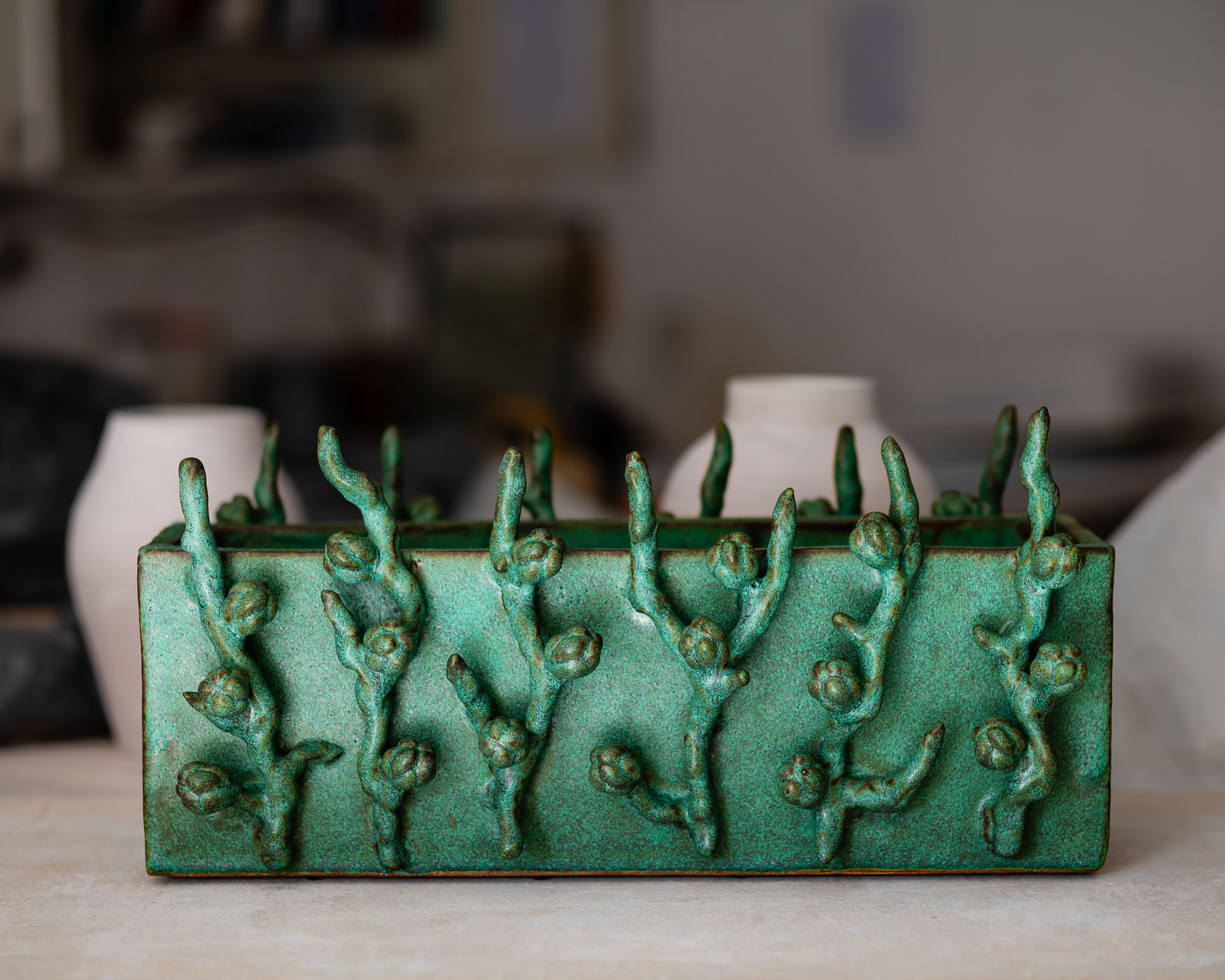 Rektangulärt kärl i Elna-Karins verkstad.