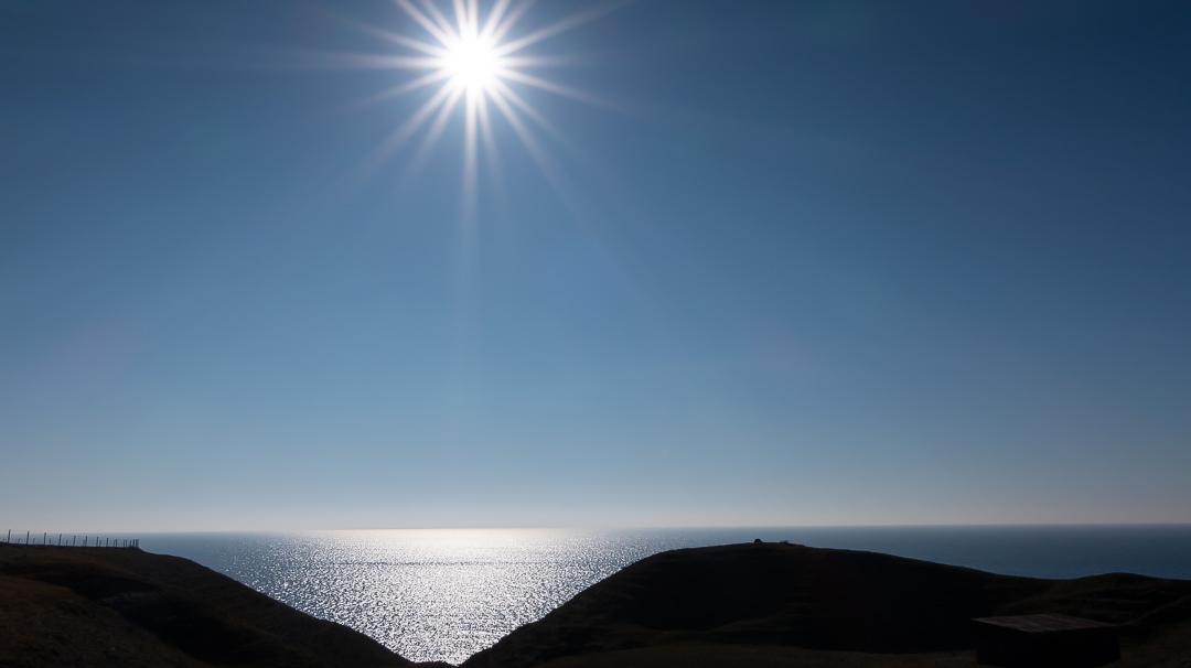 Vy över åsen och havet.